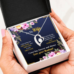 Namashops - Forever Love Necklace - To My Wife - B&G - Love You Forever Card, Gift For Wife, For Mom, Gift For Christmas, Birthday