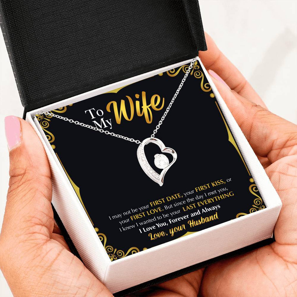 Namashops - Forever Love Necklace - To My Wife - Last Everything - Frame, Gift For Wife, For Mom, Gift For Christmas, Birthday