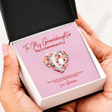 To My Granddaughter from Grandma Valentine's Day Forever Love Necklace