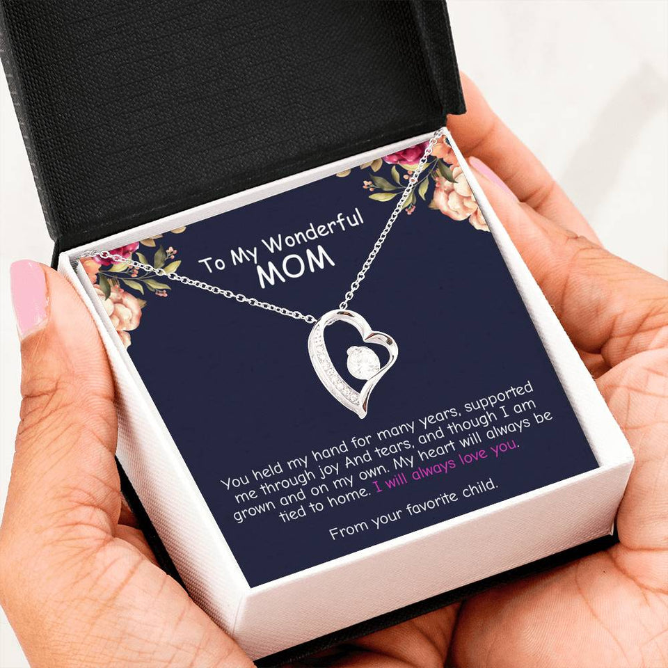 My Heart Will Always Tied To Home - To My Wonderful Mom Forever Love Necklace