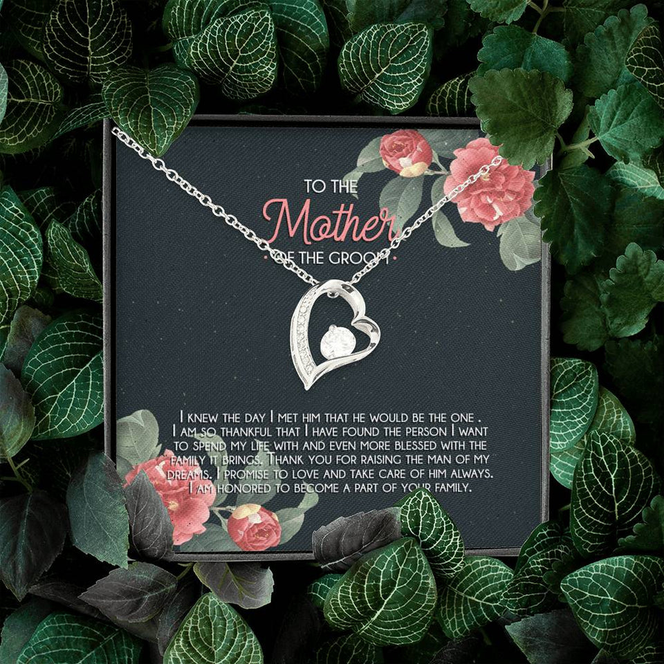 Raising The Man Of My Dreams - Gift For Mother Of The Groom Forever Love Necklace