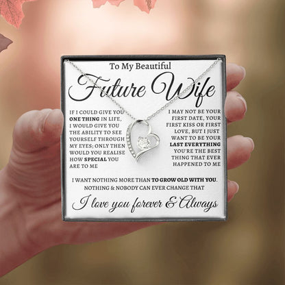 Forever Love Necklace For My Future Wife Gift For Mom, necklace For Wife, Gift For Mother's Day