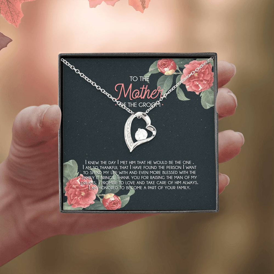 Raising The Man Of My Dreams - Gift For Mother Of The Groom Forever Love Necklace