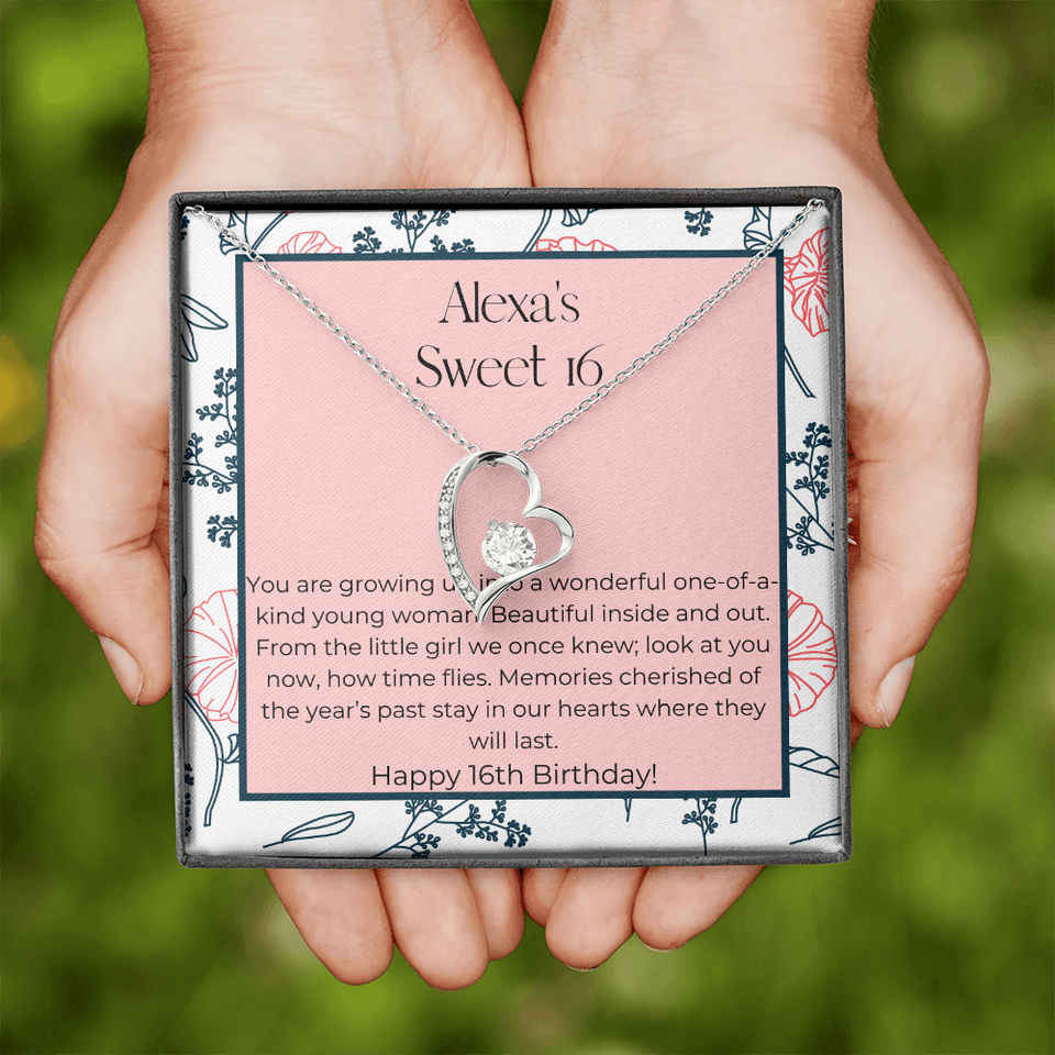 Personalized Sweet 16 Forever Love Necklace