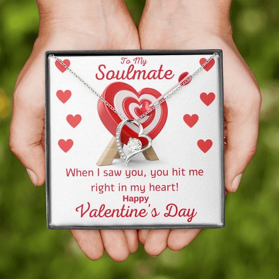 A  Forever Love Necklace To Happy Valentine's Day For Your Soulmate