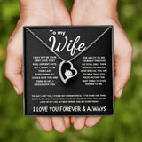 To My Wife - Forever Love Necklace - The Day I Met You - Black Card Gift For Mom, necklace For Wife, Gift For Mother's Day