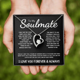To My Soulmate - Forever Love Necklace - The Day I Met You - Black Card