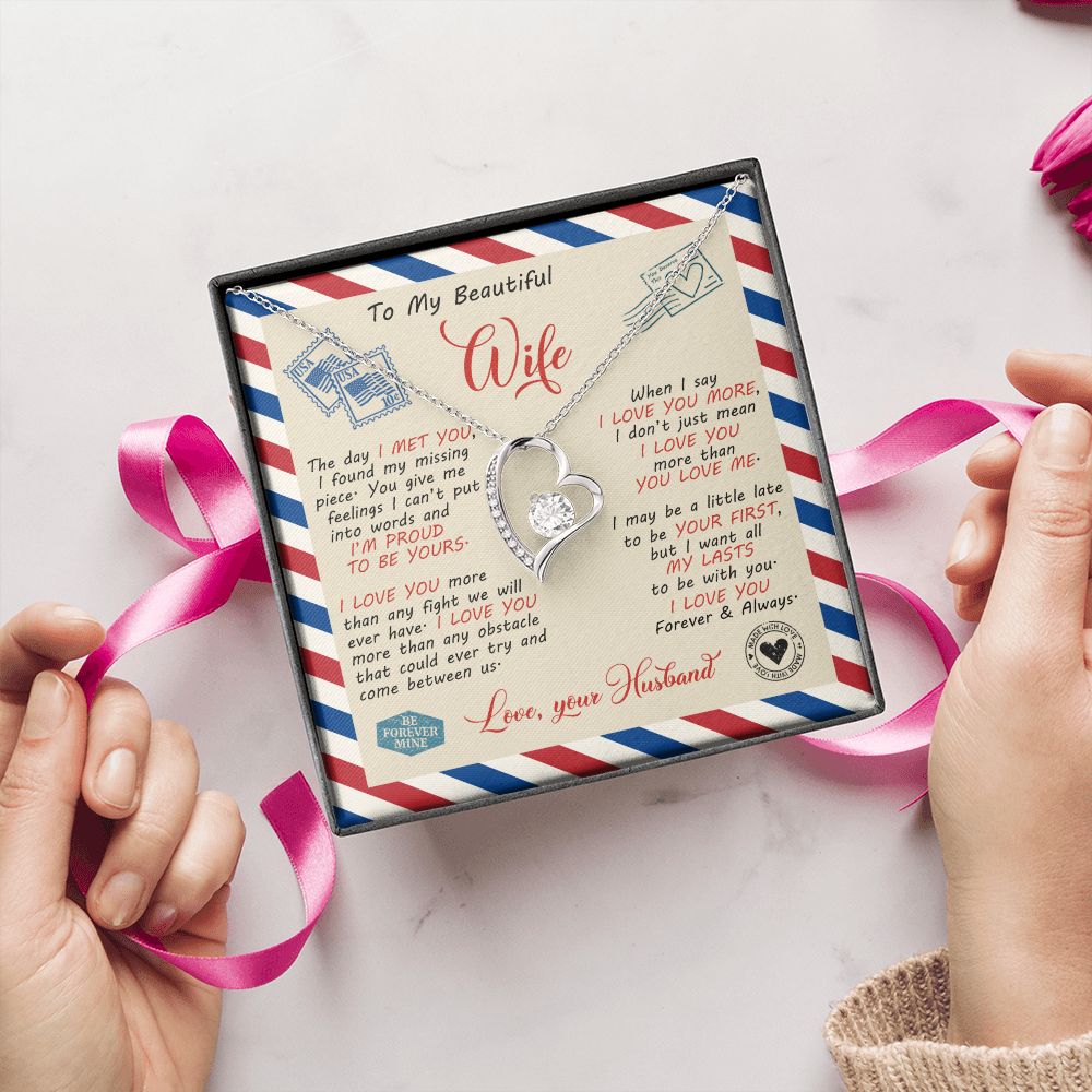 To My Wife - I'm Proud To Be Yours, Forever Love Necklace Gift