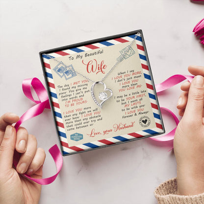 To My Wife - I'm Proud To Be Yours, Forever Love Necklace Gift