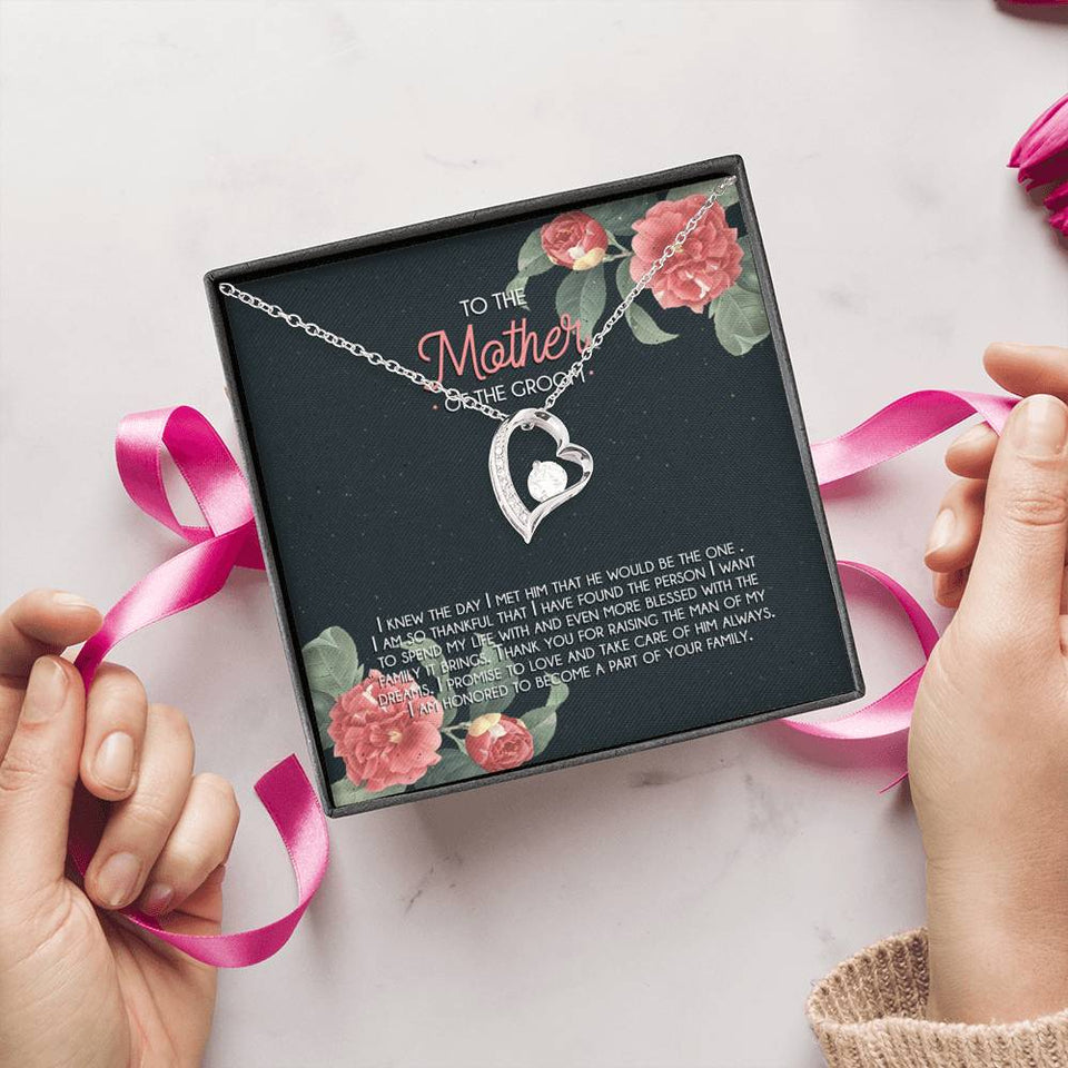 Raising The Man Of My Dreams - Gift For Mother Of The Groom Forever Love Necklace
