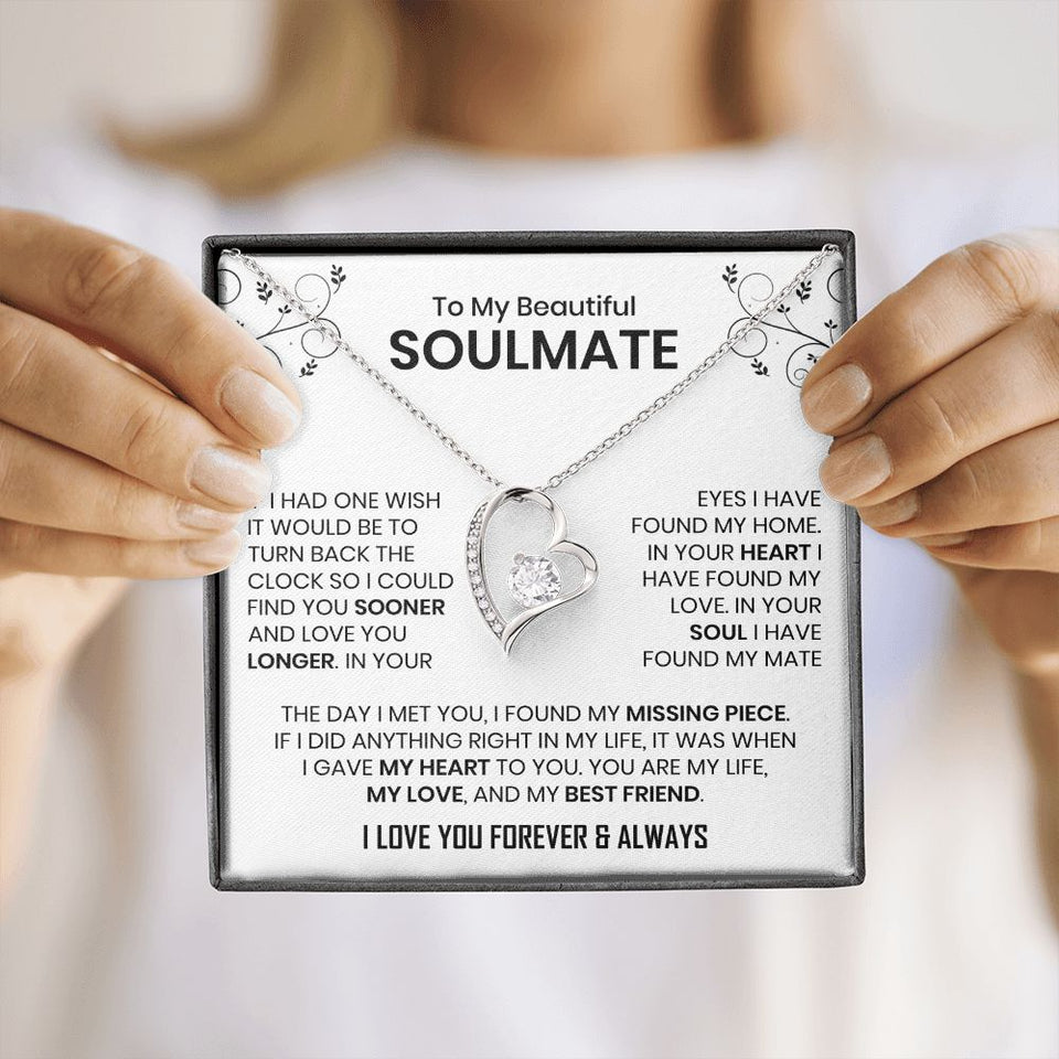 To My Beautiful Soulmate | If I Had One Wish | Forever Love Necklace