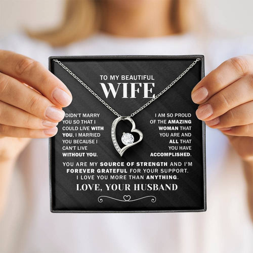 To My Wife I'm Forever Grateful - Forever Love Necklace from Husband