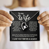 To My Wife - Forever Love Necklace - The Day I Met You - Black Card Gift For Mom, necklace For Wife, Gift For Mother's Day