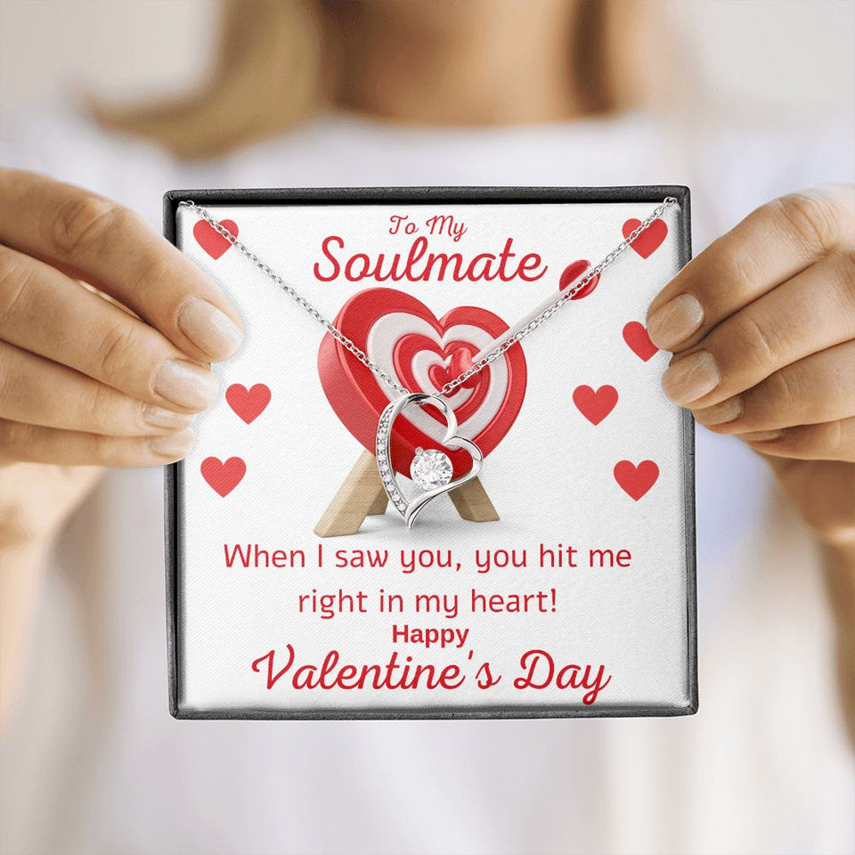 A  Forever Love Necklace To Happy Valentine's Day For Your Soulmate