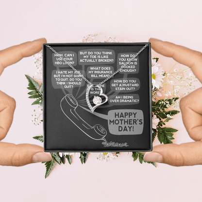 Calls to Mom Mother's Day | Forever Love Necklace | Funny Gift
