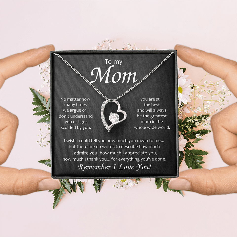 To My Mom | Remember I Love You | Forever Love Necklace