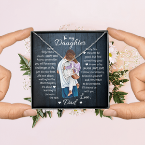 To My Daughter | I Love You | Necklace for Daughter Forever Love Necklace