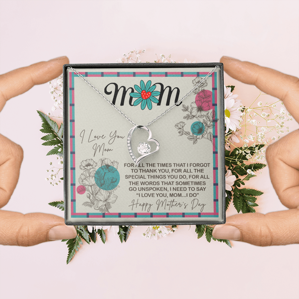 To My Mom | I Love You | Forever Love Necklace