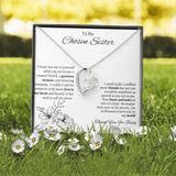 To My Chosen Sister - Forever Love Necklace - White Gift For Mom, necklace For Wife, Gift For Mother's Day