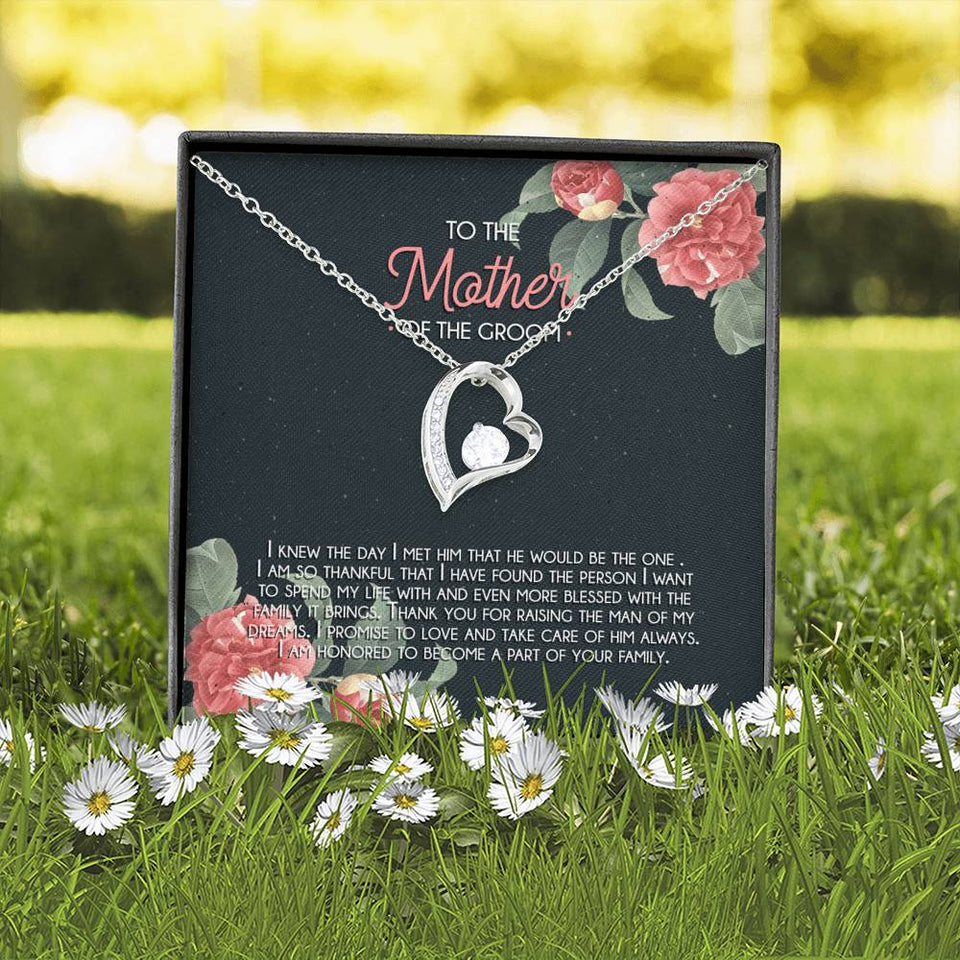 Raising The Man Of My Dreams - Gift For Mother Of The Groom Forever Love Necklace