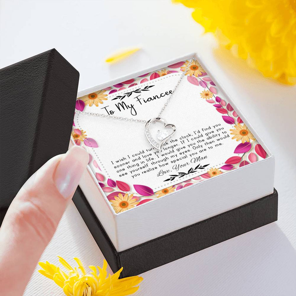 Turn Back The Clock - Gift For Fiancee Forever Love Necklace