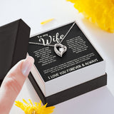 To My Wife - Forever Love Necklace - The Day I Met You - Black Card Gift For Mom, necklace For Wife, Gift For Mother's Day