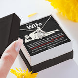 To My Wife - Forever Love Necklace - Booty Grabbin' - Black Card Gift For Mom, necklace For Wife, Gift For Mother's Day