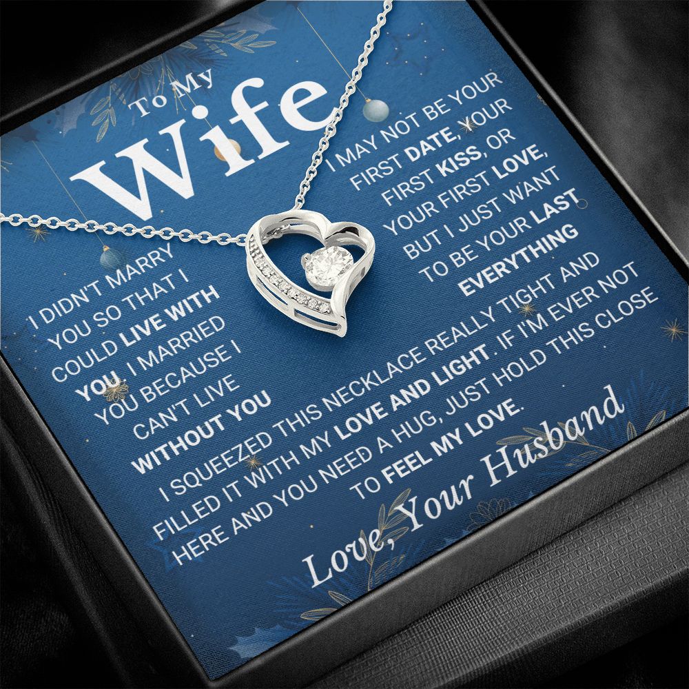 Wife Necklace from Husband - Without You - Forever Love Necklace, Best Necklace for Wife, Gift for Birthday, Anniversary