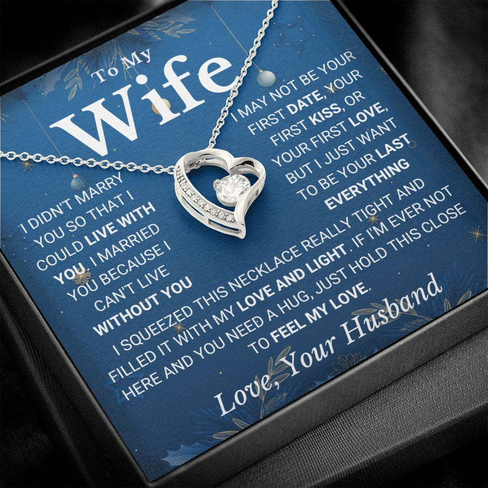Wife Necklace from Husband - Without You - Forever Love Necklace, Best Necklace for Wife, Gift for Birthday, Anniversary
