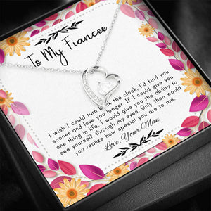 Turn Back The Clock - Gift For Fiancee Forever Love Necklace