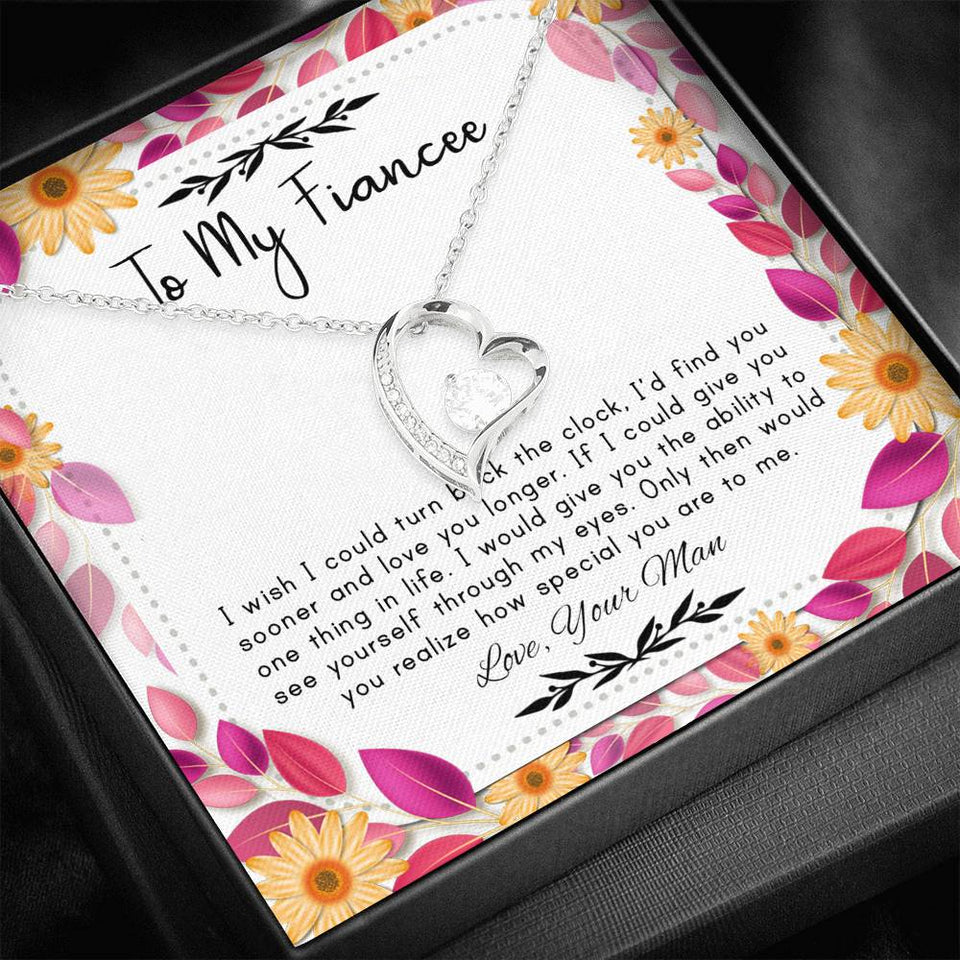 Turn Back The Clock - Gift For Fiancee Forever Love Necklace