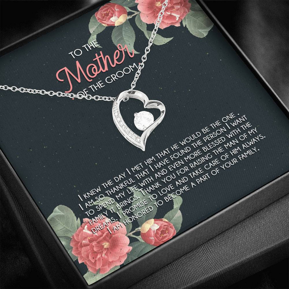 Raising The Man Of My Dreams - Gift For Mother Of The Groom Forever Love Necklace