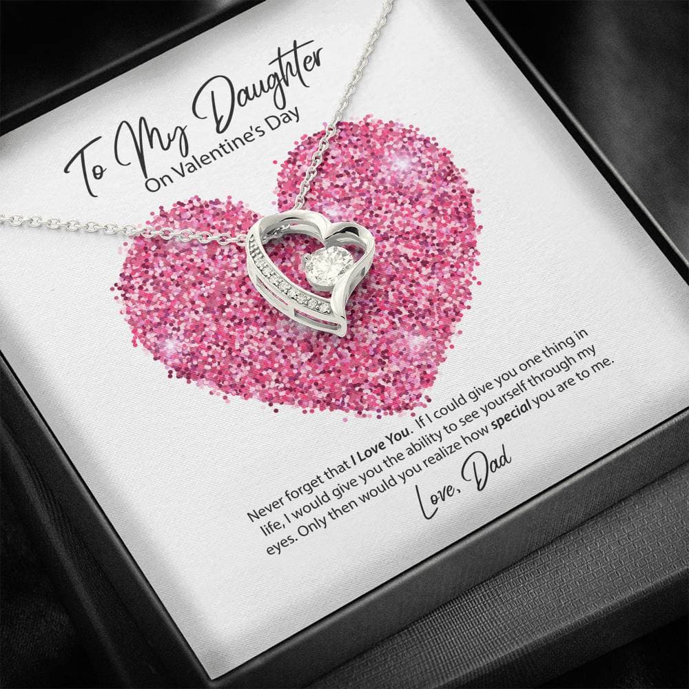 To My Daughter from Dad Valentine's Day Forever Love Necklace