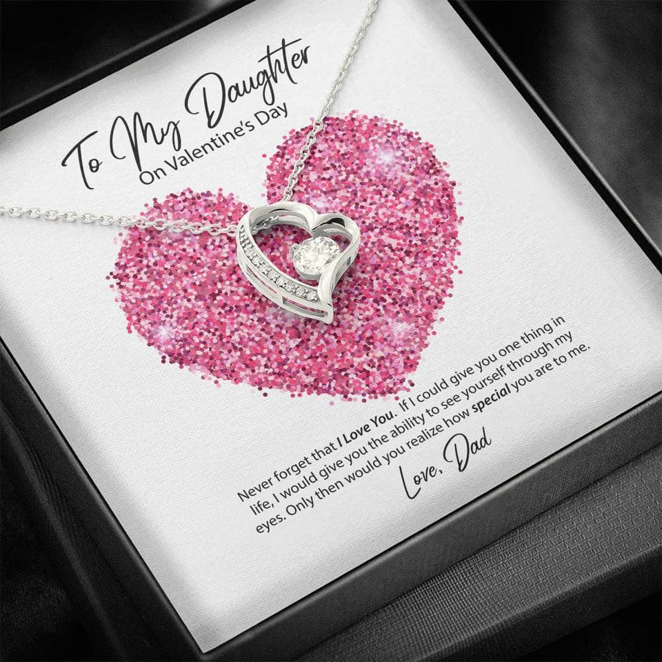 To My Daughter from Dad Valentine's Day Forever Love Necklace