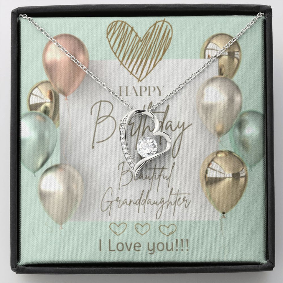 Happy Birthday Forever Love Necklace For Granddaughter