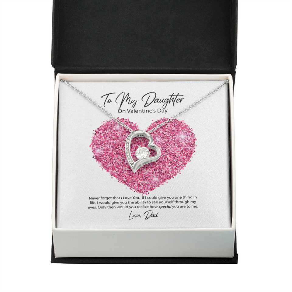 To My Daughter from Dad Valentine's Day Forever Love Necklace