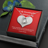 To My Granddaughter from Grandpa Valentine's Day Forever Love Necklace
