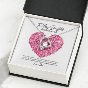 To My Daughter from Dad Valentine's Day Forever Love Necklace