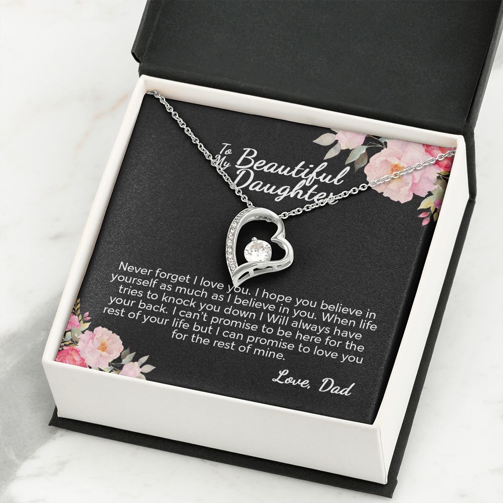 To My Beautiful Daughter From Dad | I Can Promise | Forever Love Necklace