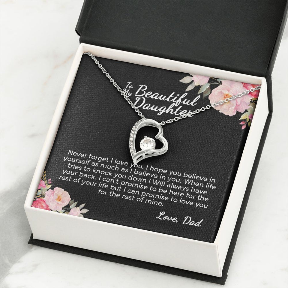 To My Beautiful Daughter From Dad | I Can Promise | Forever Love Necklace