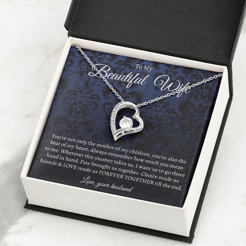 To My Beautiful Wife | Forever Together | Forever Love Necklace