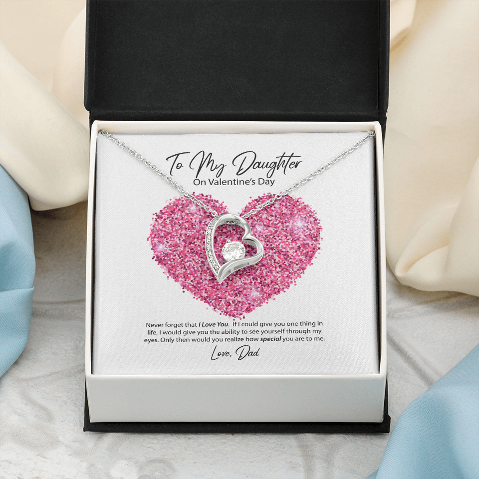 To My Daughter from Dad Valentine's Day Forever Love Necklace