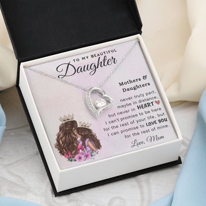 To My Beautiful Daughter From Mom | Proud Of You | Forever Love Necklace