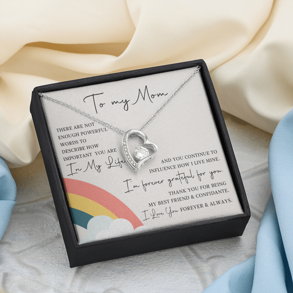 To My Mom | Forever Grateful For You | Forever Love Necklace