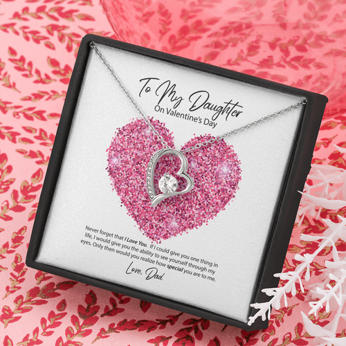 To My Daughter from Dad Valentine's Day Forever Love Necklace