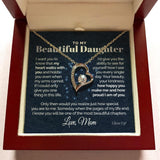 Namashops - Forever Love Necklace - To my Beautiful Daughter - I'm proud of you - Forever love necklace, Gift For Wife, For Mom, Gift For Christmas, Birthday