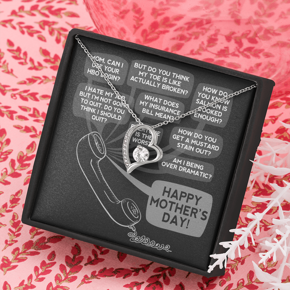 Calls to Mom Mother's Day | Forever Love Necklace | Funny Gift