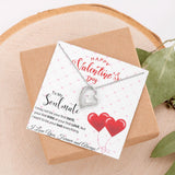 To My Soulmate - Forever Love Necklace - Red Balloons Gift For Mom, necklace For Wife, Gift For Mother's Day