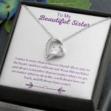 To My Sister - Forever Love Necklace - Forever Friend Gift For Mom, necklace For Wife, Gift For Mother's Day