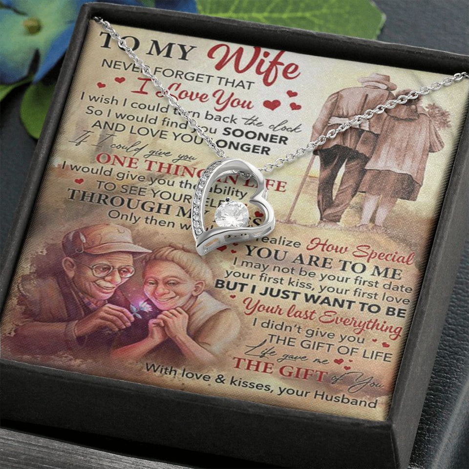 To My Wife From Husband | Never Forget That I Love You | Forever Love Necklace